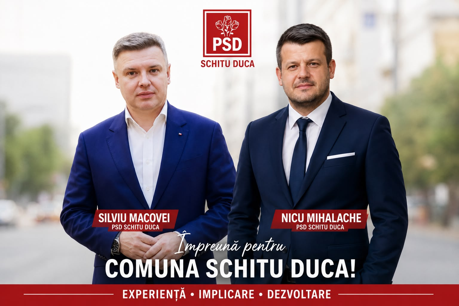Silviu Macovei și Nicu Mihalache, alături, sub mesajul „Împreună pentru Comuna Schitu Duca”